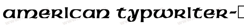 American typwriter字体转换
